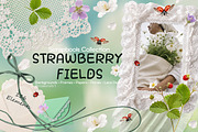 Strawberry Fields Collage Kit, an Object Graphic by DreamoraArt (Thumbnail 1 of 9)