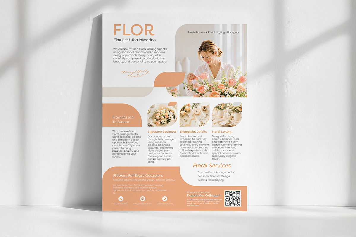 Flower Shop Poster Template, a Poster Template by WheelieMonkey (Photo 1 of 3)