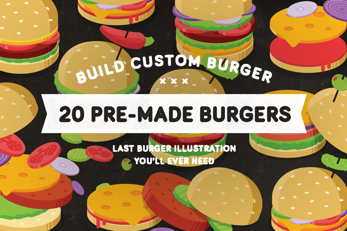 BURGER MADNESS - Burger Builder, a Food Illustration by S4 Shop (Photo 2 of 4)