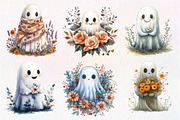 Halloween Fall Flowers Ghost Clipart, an Illustration by Dream Creation (Thumbnail 3 of 6)