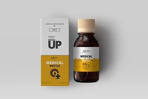 Amber Medicine Bottle Mockups