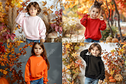 Fall Kids Gildan 18000 Mockup Bundle, a Shirt Mockup by Genius Graph (Thumbnail 2 of 3)