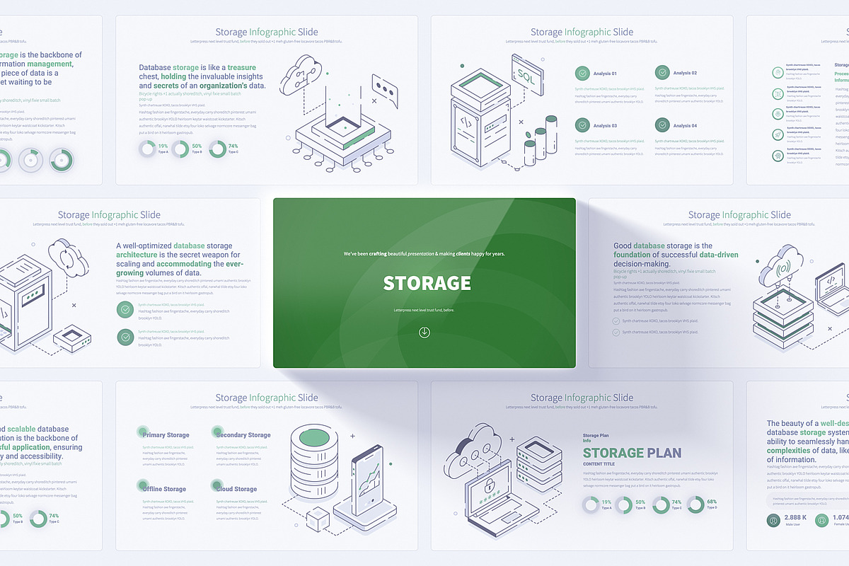 Storage PowerPoint Template, a Presentation Template by Pulsecolor