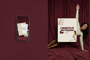 Pink & Burgundy Instagram Templates, a Social Media Template by Row Creative (Thumbnail 7 of 11)