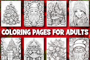 Merry Christmas Adult Coloring Pages