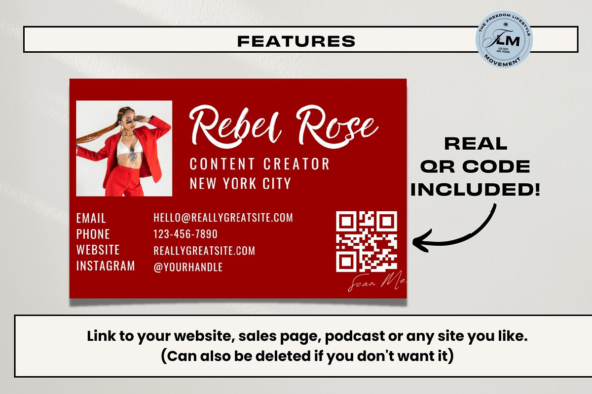 Business Card - Rebel Red, a Business Card Template by Freedom Business Shop (Photo 4 of 6)