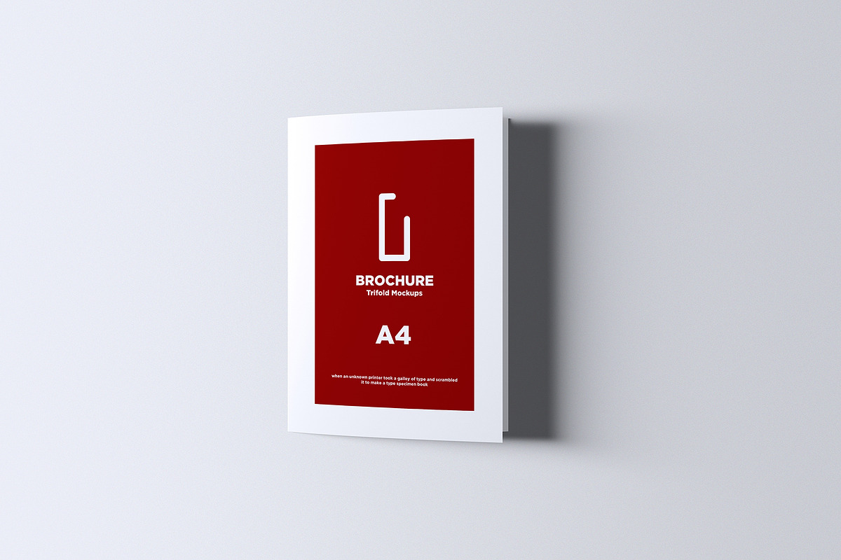 Tri-Fold A4 Brochure Mockup, a Print Template by AlkStudio (Photo 2 of 9)