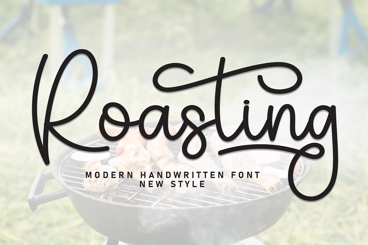 Roasting | Script Font, a Handwritten Font by Scratchones (Photo 1 of 9)