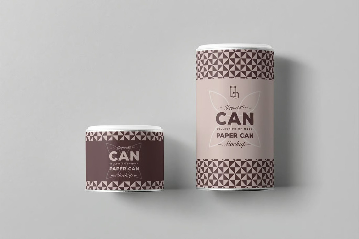 Paper Can Mock-up, a Cups & Container Mockup by zippypixelstudio (Photo 10 of 14)