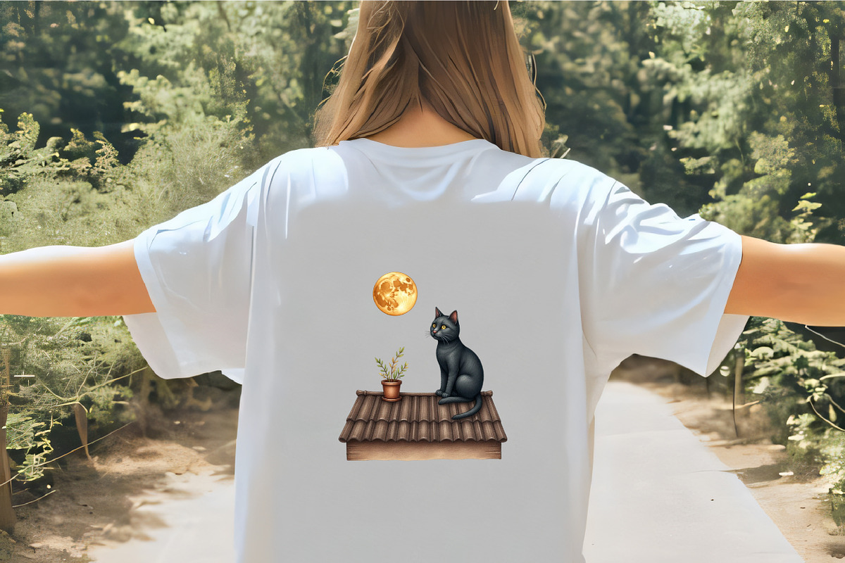 Black Cat and Moon Clipart, an Illustration by CrexoraLab (Photo 5 of 5)