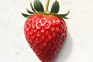 Ripe red strawberry isolated on tran, a Food & Drink Photo by Pixeness Studio