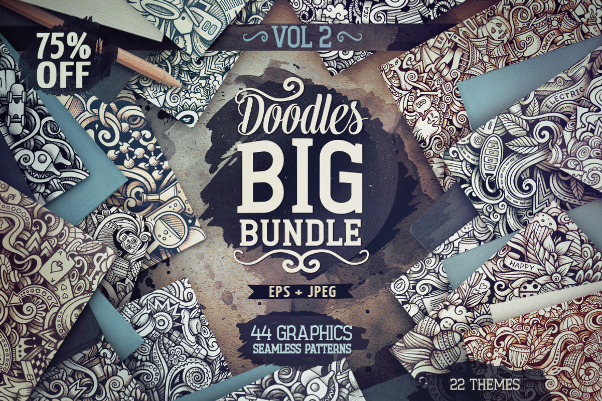 -75% Big Graphics Patterns Bundle #2, a Pattern Graphic by BALABOLKA (Photo 1 of 23)