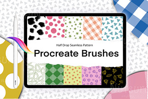 Brushes Pattern Half Drop Seamless