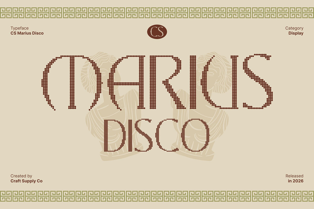 CS Marius Disco, a Serif Font by Craft Supply Co. (Photo 1 of 8)