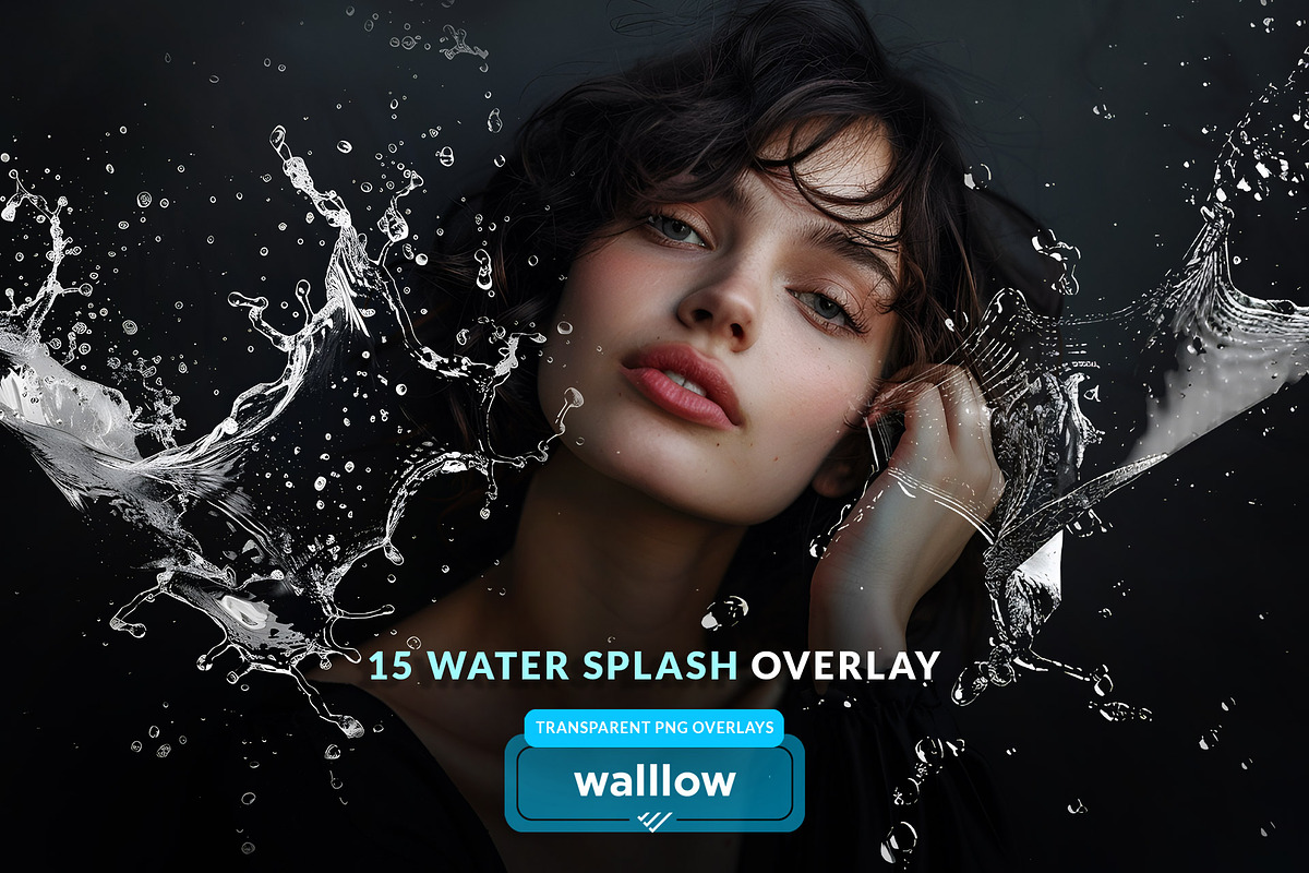 Water splash png overlay clipart, a Layer Style Add-On by Walllow Creatives (Photo 6 of 6)