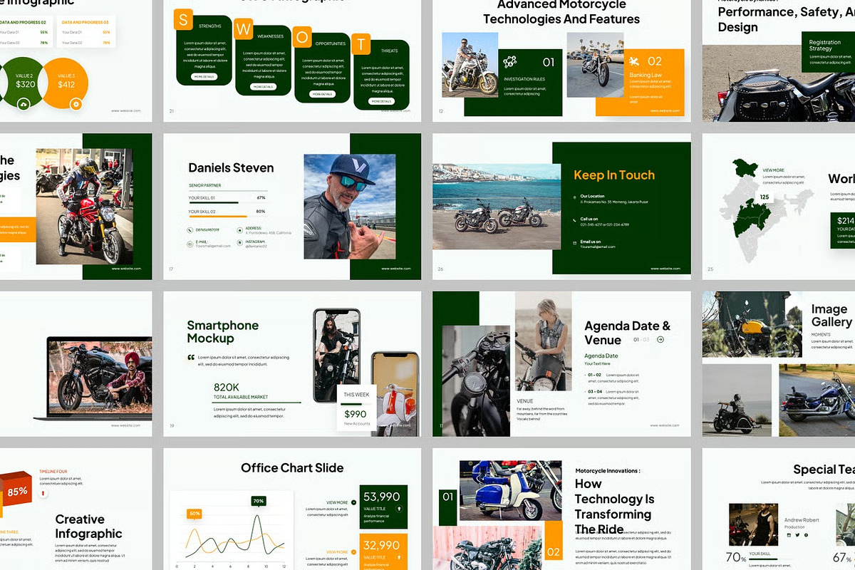 Motorcycle Industry Keynote, a Presentation Template by Fit-tee (Photo 2 of 2)