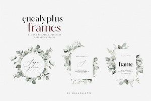 Eucalyptus Watercolor Greenery Frame