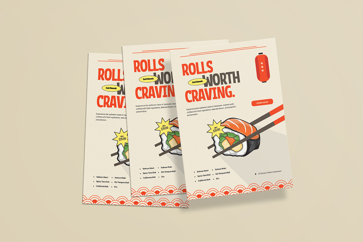 Sushi Moments - Flyer, a Flyer Template by VUNIRA (Photo 3 of 3)