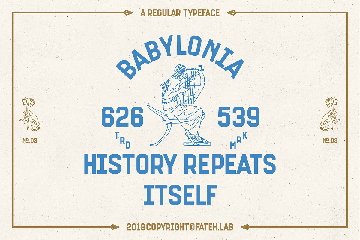 Babylonia - Vintage Font preview 3