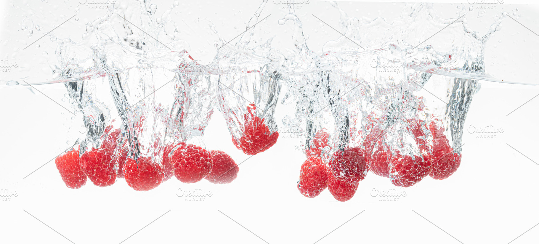 Panoramic photo of raspberries falli, a Food & Drink Photo by MadPhotos