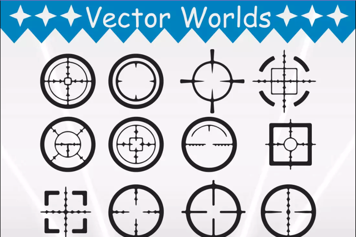 Crosshairs Svg, Cross, Gun Svg, an Object Graphic by VectorWorlds (Photo 3 of 3)