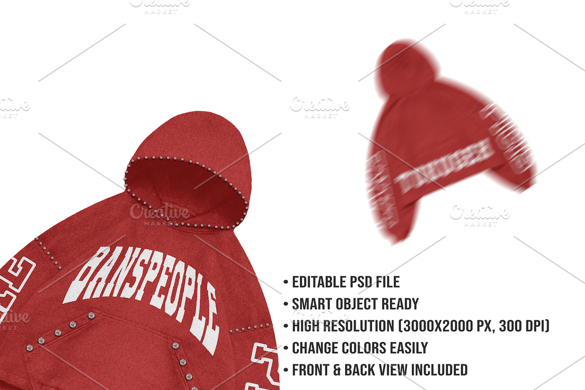 Vintage Cropped Hoodie Mockup PSD, a Hoody Mockup by std.badboy (Photo 4 of 4)