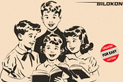 Vintage People Vector Pack, a Person Illustration by Bilokon (Thumbnail 6 of 6)