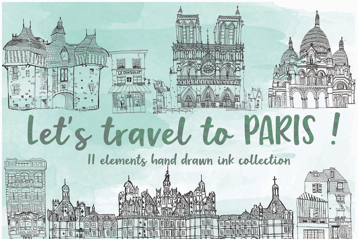 Let's Travel to Paris, an Illustration by Arie Clares (Photo 1 of 3)