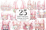 Pink Valentine Gnome PNG Clipart, an Object Illustration by KennedyStudio (Thumbnail 1 of 5)