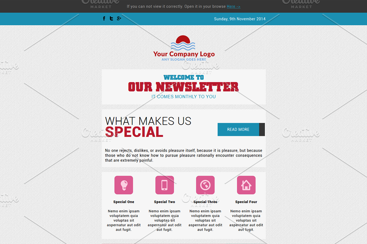 E-Newsletter Template: HTML, a HTML Template by WonderShop (Photo 2 of 5)