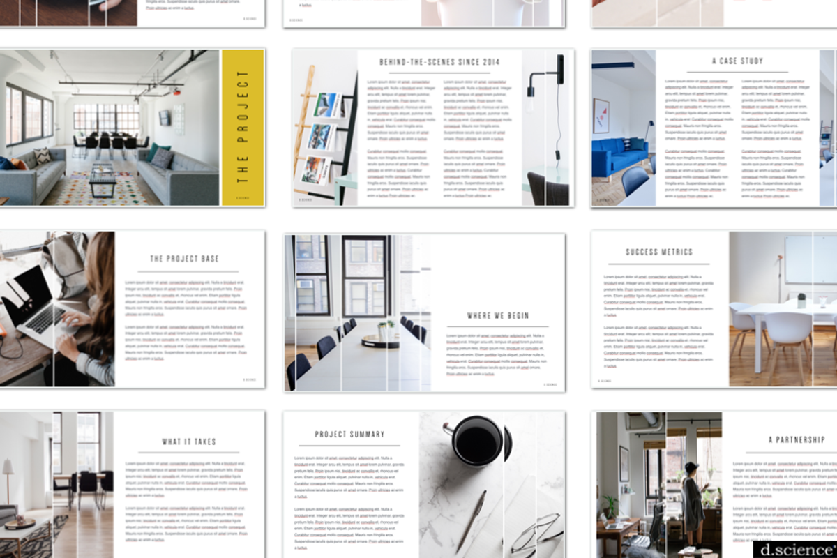 Creative Pitch Deck Presentation, a Presentation Template by Template Monkey @dscience (Photo 6 of 12)