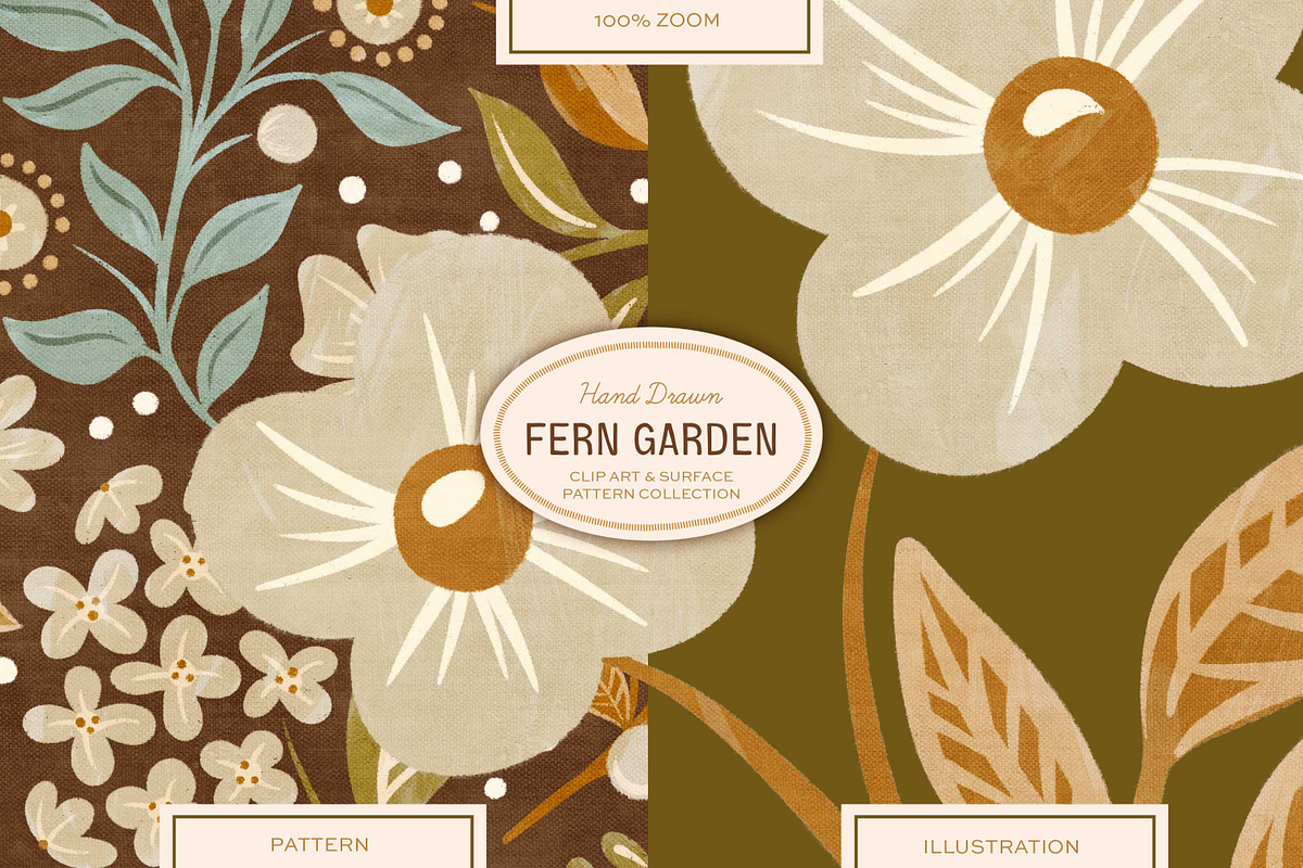 Fern Floral Illustrations & Pattern, a Decorative Illustration by Eclectic Anthology (Photo 6 of 8)