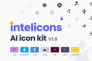 intelicons - AI icons kit, a Solid Icon by 80.design (Thumbnail 2 of 8)