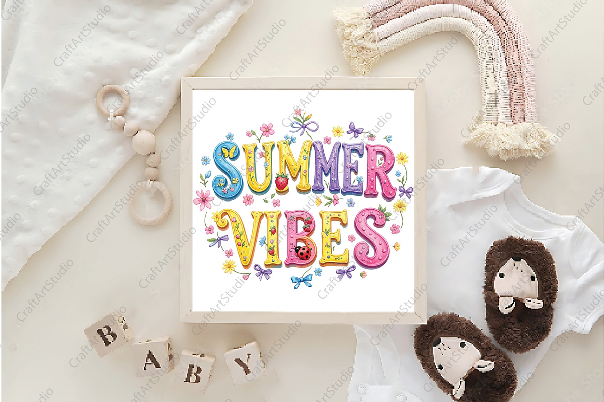 Brushstroke Summer Png Summer Vibes, an Illustration by CraftArtStudio (Photo 4 of 4)