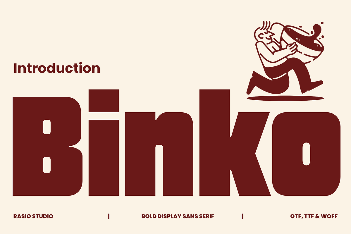 Binko Bold Display Sans Serif Font, a Sans Serif Font by Rasio Studio (Photo 1 of 11)