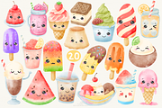 Summer Treats Kawaii Clipart, a Food Illustration by Blumensdiary (Thumbnail 2 of 7)