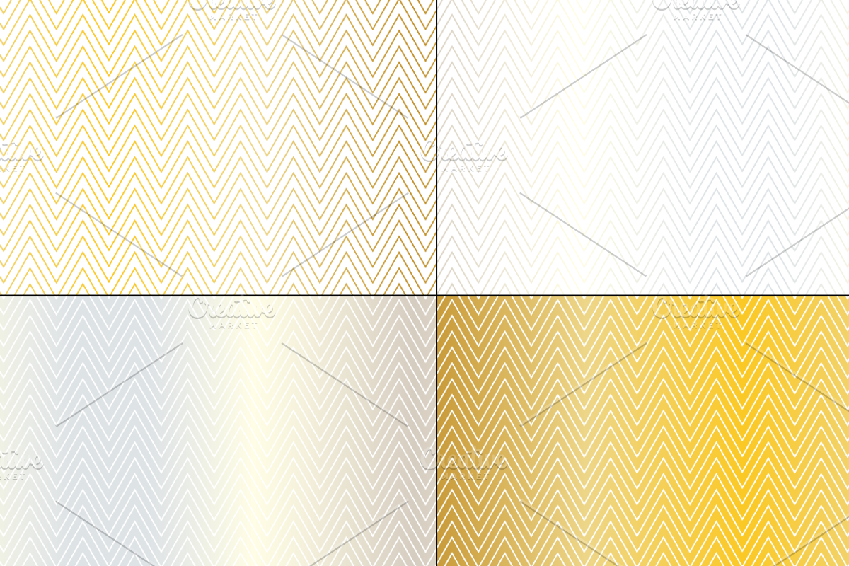 Seamless Metallic Classic Geometrics preview 7