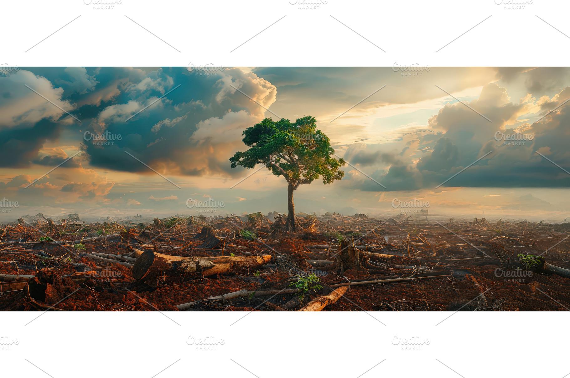 Lone Tree Standing in Vast, a Nature Photo by piter.goskov