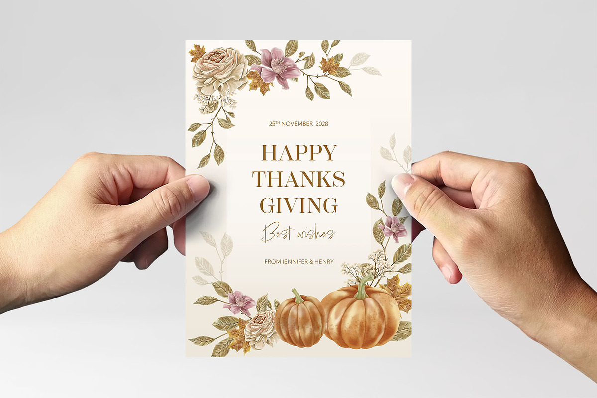 Thanksgiving Menu Card Flyer, a Card Template by BrandPacks (Photo 4 of 4)
