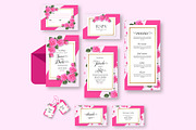 Pink Rose Wedding Invitation Set, an Invitation Template by Design with Qurat (Thumbnail 1 of 5)