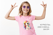Big bundle of Cute unicorns. TShirt, an Animal Illustration by KENO Mascots (Thumbnail 8 of 10)