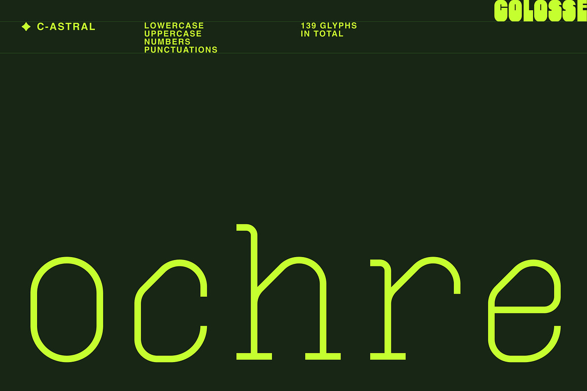 c-astral display typeface, a Sans Serif Font by Colosse Foundry (Photo 3 of 6)