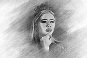 Pencil sketch photo effect, a Layer Style Add-On by Pixel Gallery (Thumbnail 4 of 5)