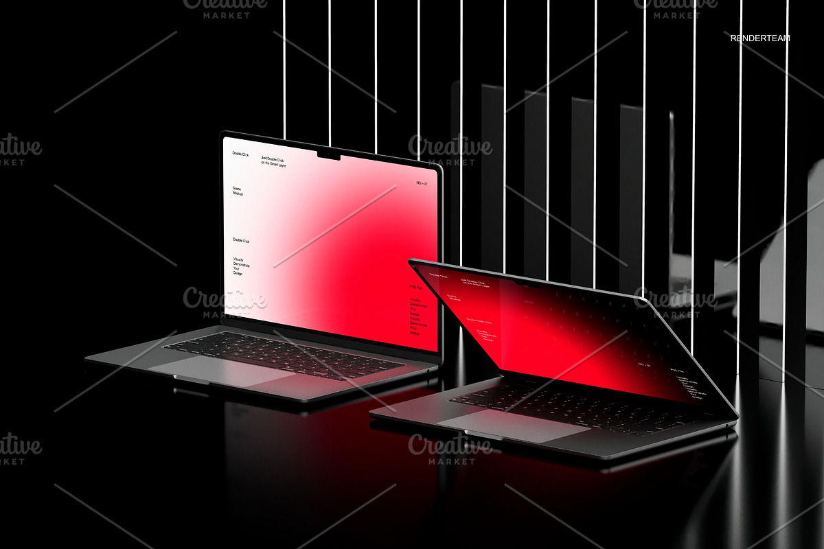 MacBook Air Mockup Set, a Mac Mockup by Renderteam (Photo 5 of 10)