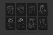 Aesthetic Greek Sculpture Line Art, an Illustration by Rough Edges Supply Co. (Thumbnail 4 of 14)