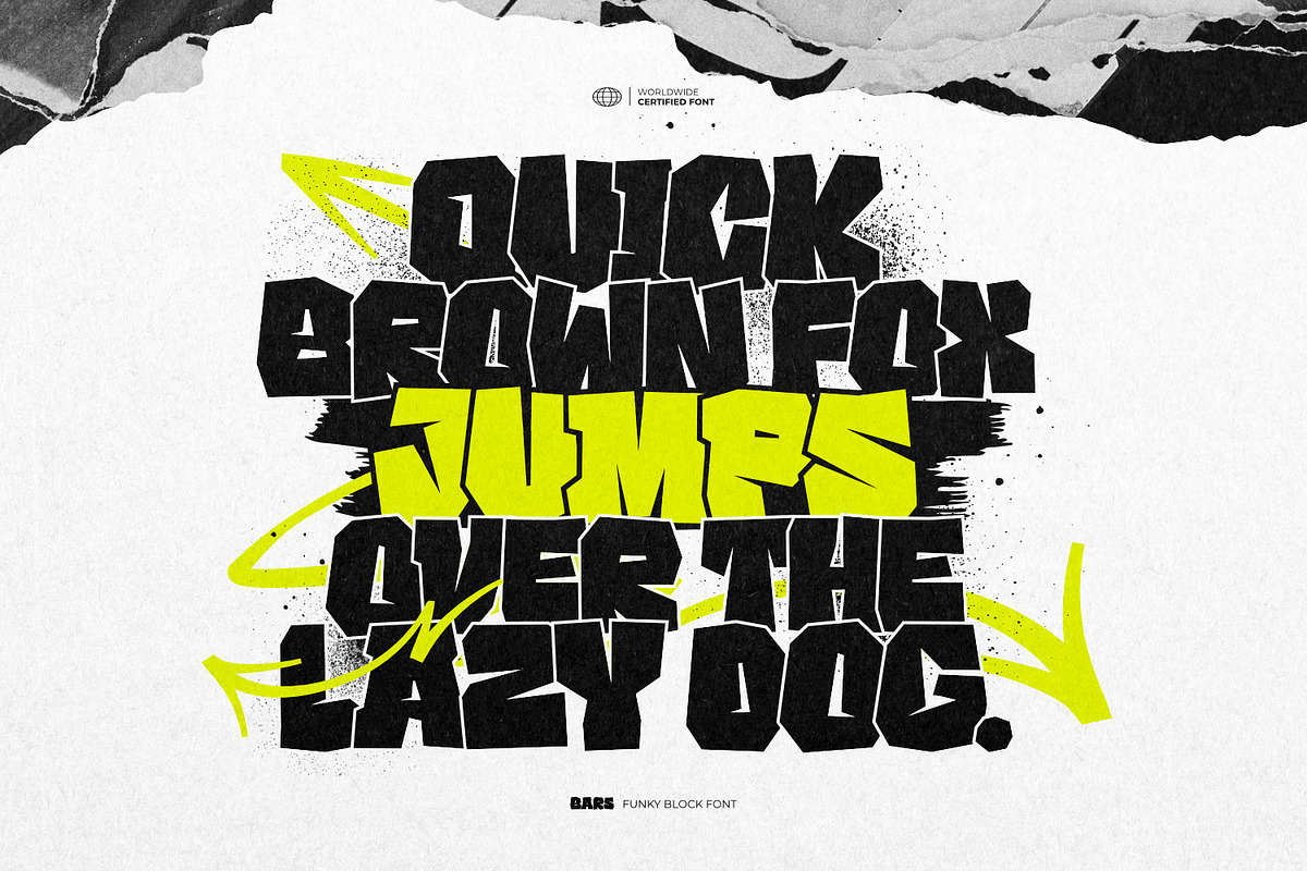 Bars - Funky Block Font, a Symbol Font by ikiiko (Photo 2 of 6)