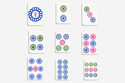 Mahjong Tiles Clipart Bundle, an Outline Icon by Tanya Kart (Thumbnail 4 of 8)