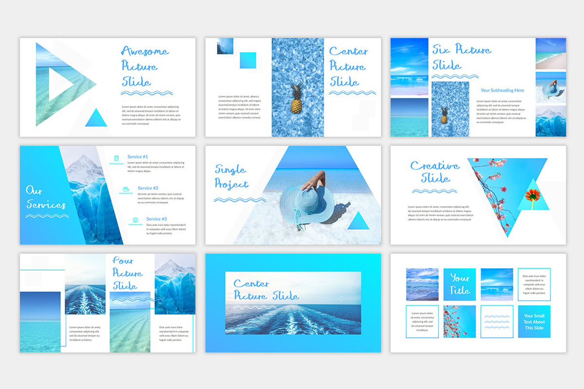 Blue Waves - PowerPoint Template, a Presentation Template by Helga_Design (Photo 4 of 10)