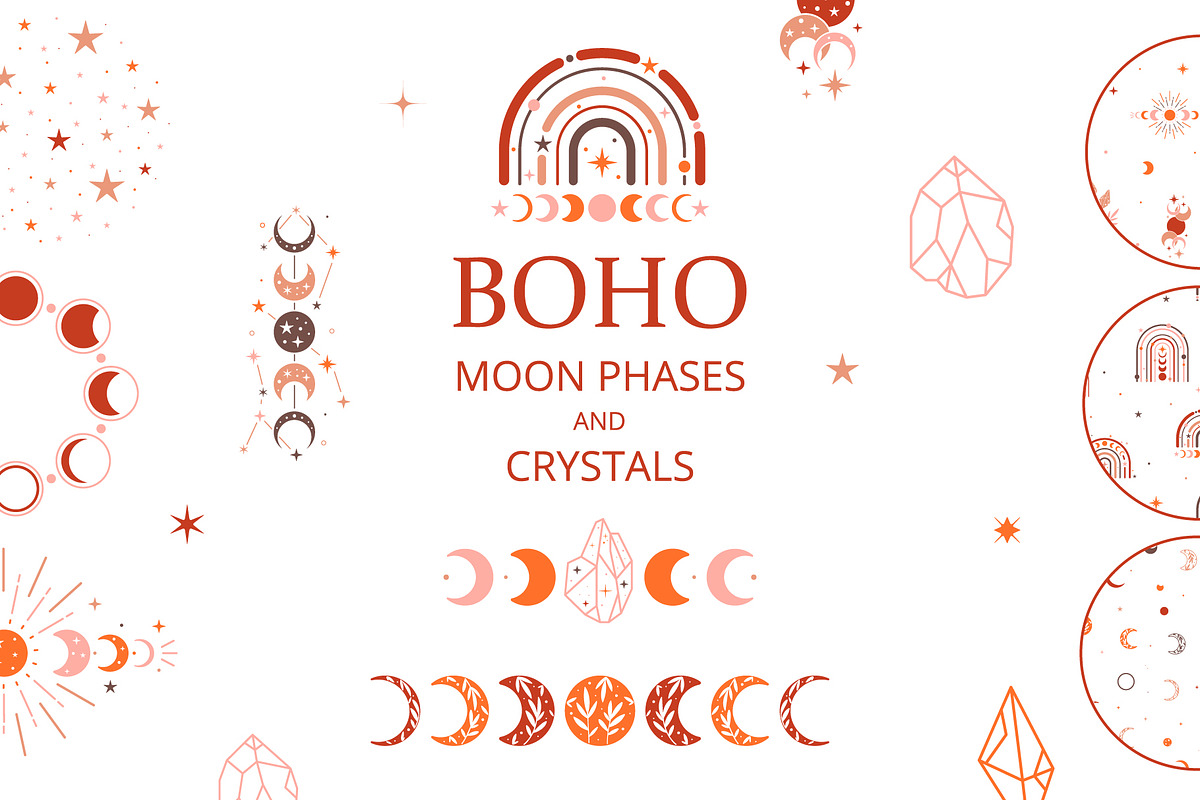 Moon Phases and Crystals, an Illustration by Svetlana Avv (Photo 1 of 11)