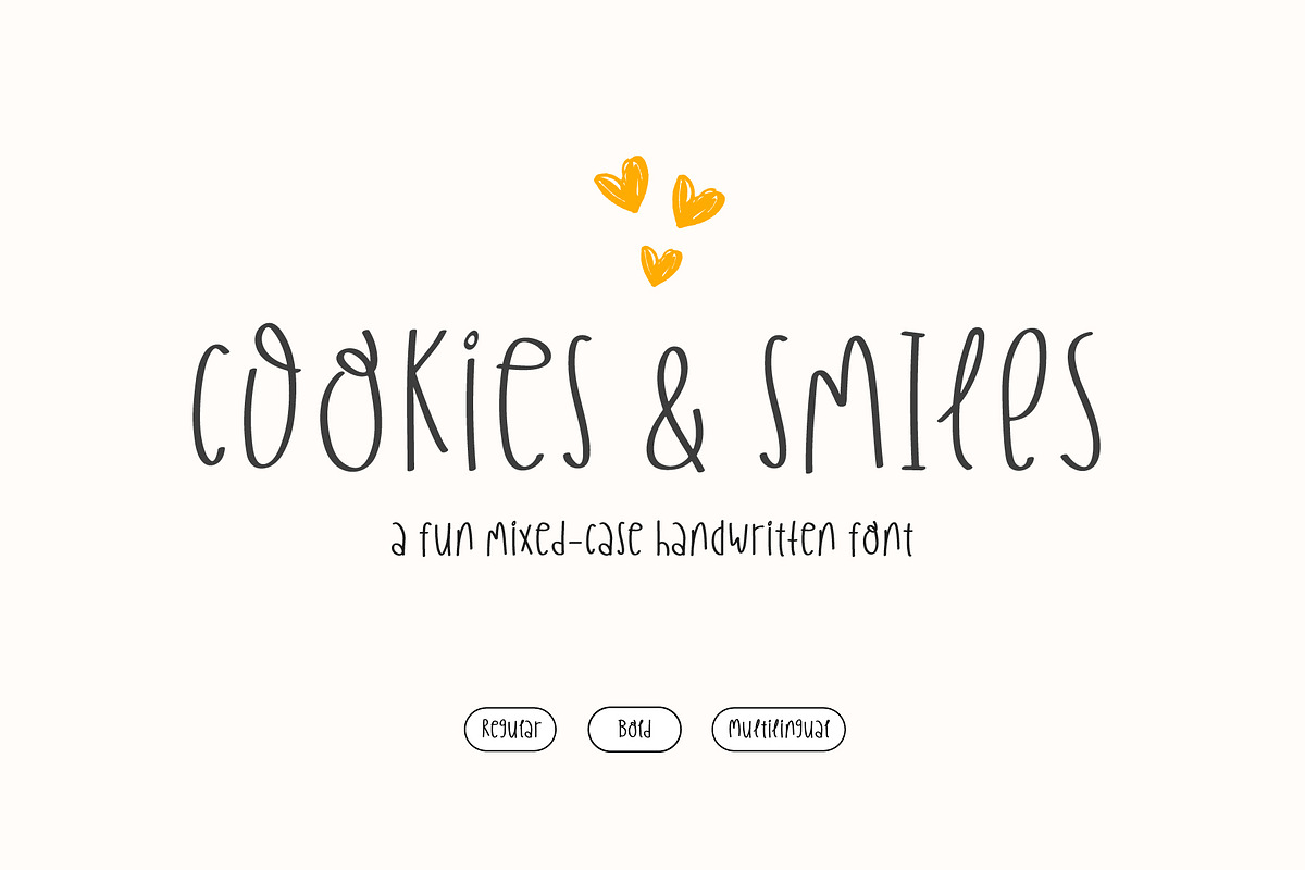 Cookies and Smiles Handwritten Font, a Handwritten Font by Kaya Fonts (Photo 1 of 27)
